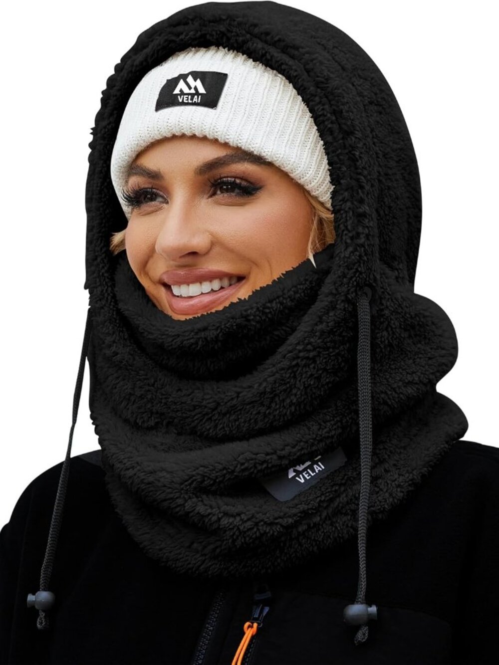 Balaclava Fleece Ski Mask for Men Women Winter Windproof Hooded Scarf Hat Neck